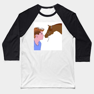 Horse man mediating animal Baseball T-Shirt